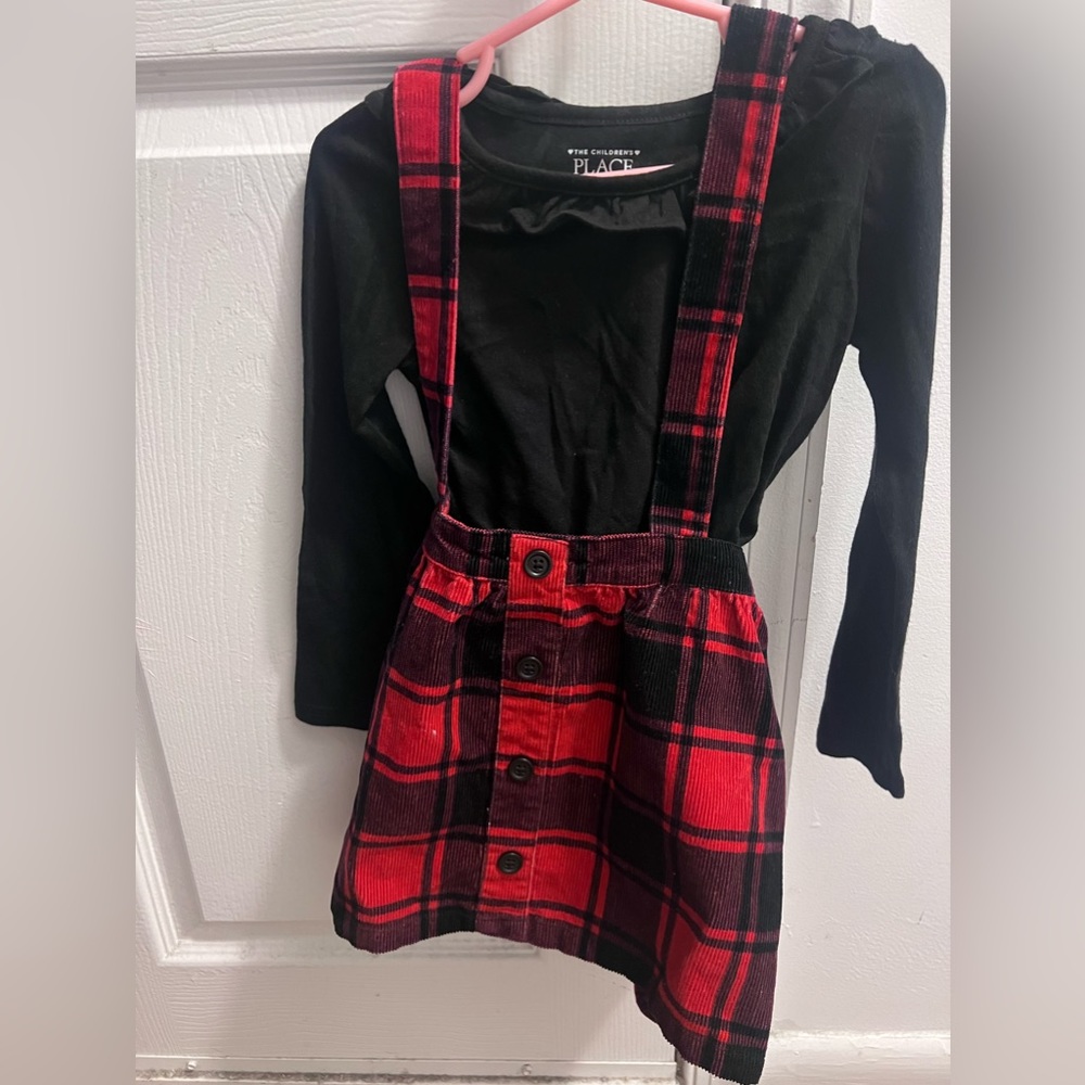 Plaid 2 piece skirt set